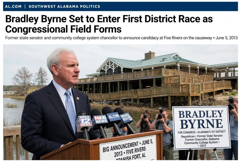 Illustration for the news story: Bradley Byrne Set to Enter First District Race as Congressional Field Forms