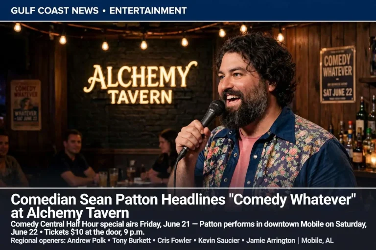 Illustration for the news story: Comedian Sean Patton Headlines Comedy Whatever at Alchemy Tavern