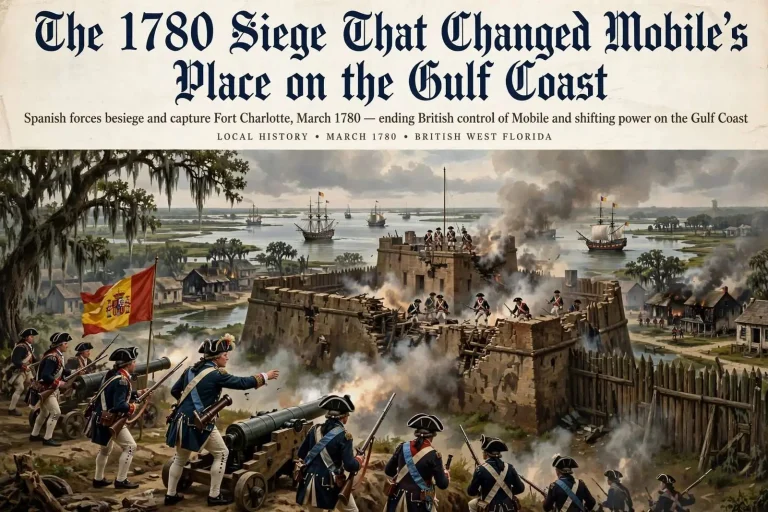 Illustration for the news story: The 1780 Siege That Changed Mobile’s Place on the Gulf Coast