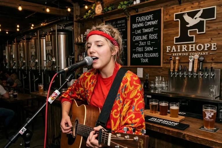 Illustration for the news story: Singer-Songwriter Caroline Rose to Bring Americana Sound to Fairhope Brewing Company