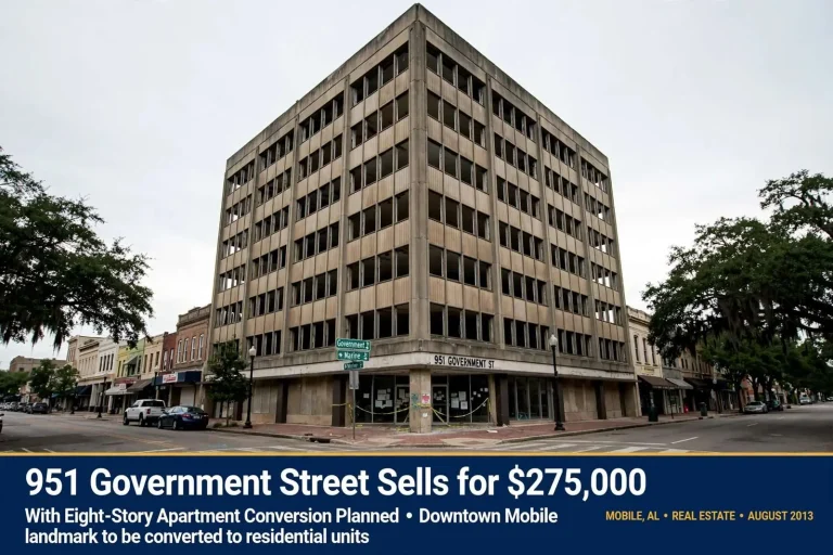Illustration for the news story: 951 Government Street Sells for $275,000 With Eight-Story Apartment Conversion Planned