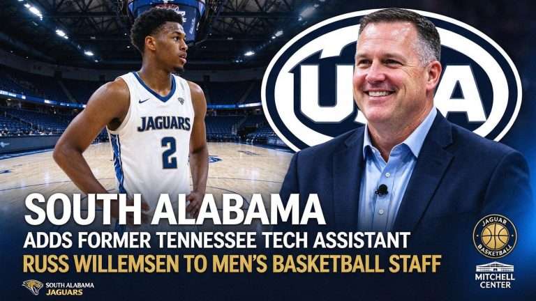 Illustration for the news story: South Alabama Adds Former Tennessee Tech Assistant Russ Willemsen to Men’s Basketball Staff