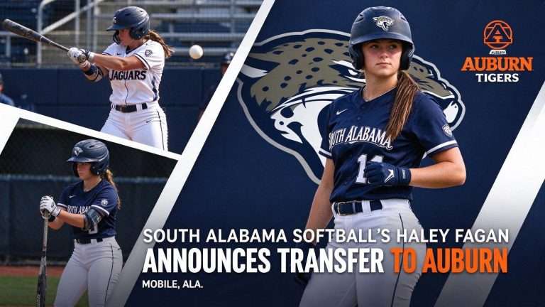 Illustration for the news story: South Alabama Softball’s Haley Fagan Announces Transfer to Auburn