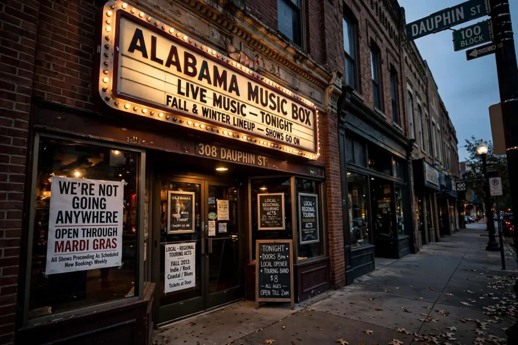 Illustration for the news story: Alabama Music Box Responds to Eviction Notice, Vows to Stay Open