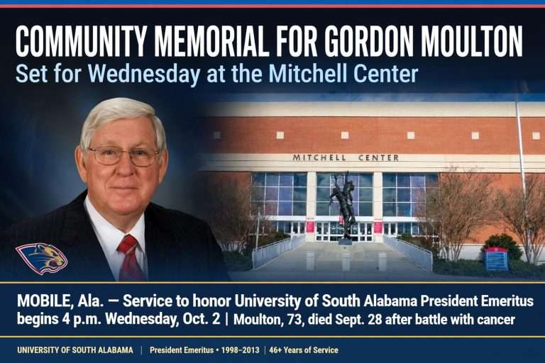 Illustration for the news story: Community Memorial for Gordon Moulton Set for Wednesday at the Mitchell Center