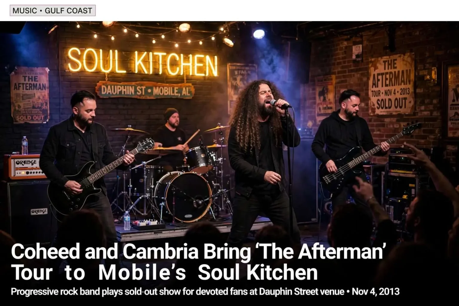 Illustration for the news story: Coheed and Cambria Bring ‘The Afterman’ Tour to Mobile’s Soul Kitchen