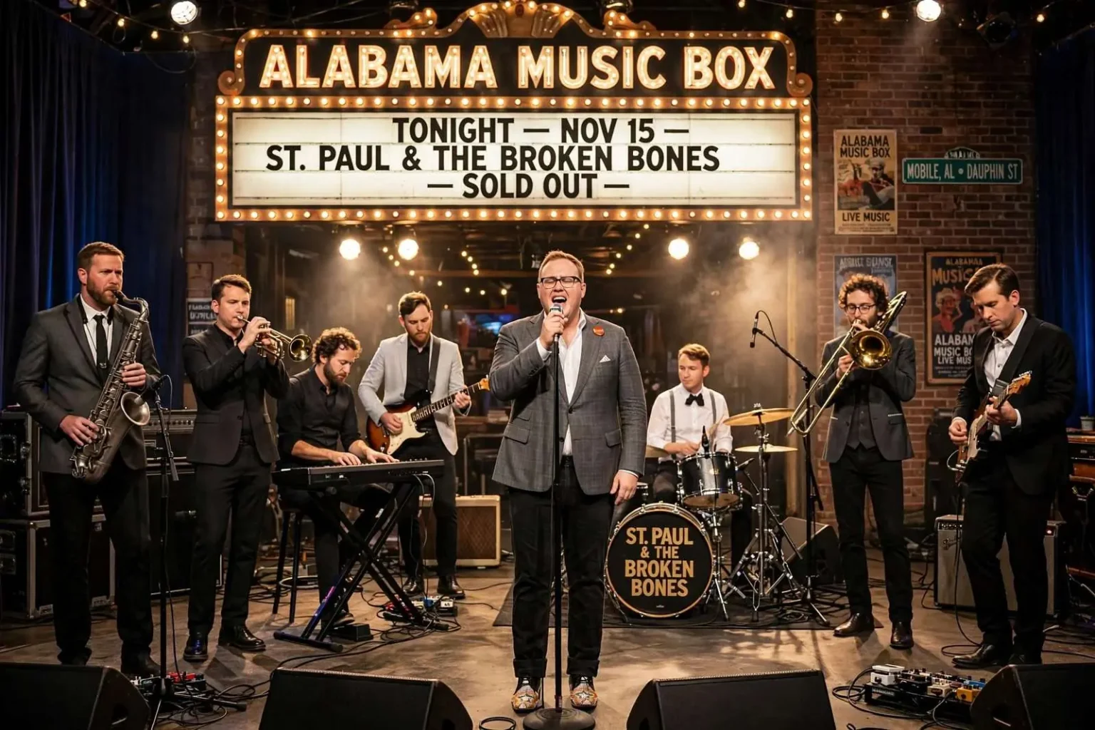 Illustration for the news story: St. Paul and the Broken Bones bring their soul to Mobile’s Alabama Music Box