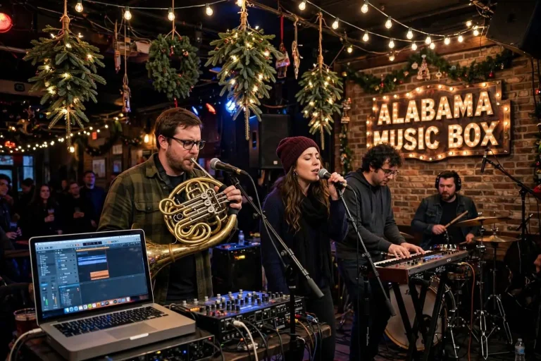 Illustration for the news story: French Horn Rebellion Brings Brass-Driven Electronics to the Alabama Music Box