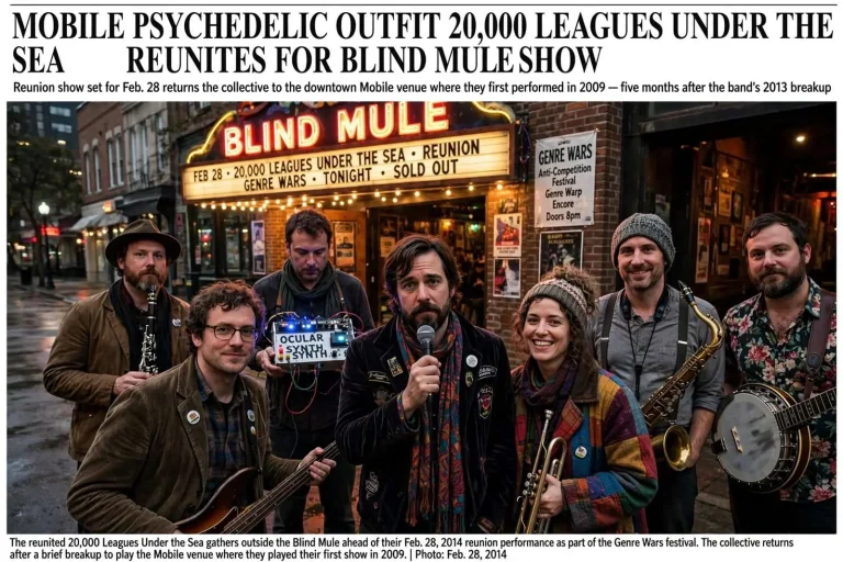Illustration for the news story: Mobile Psychedelic Outfit 20,000 Leagues Under the Sea Reunites for Blind Mule Show