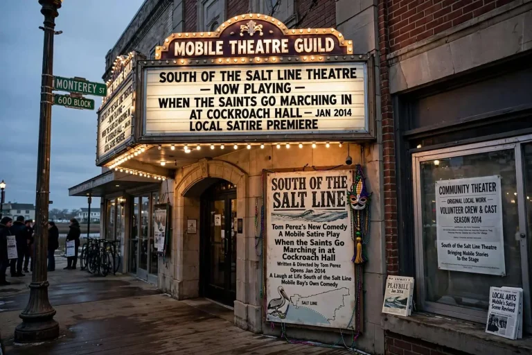 Illustration for the news story: South of the Salt Line Revived Mobile Satire in 2014