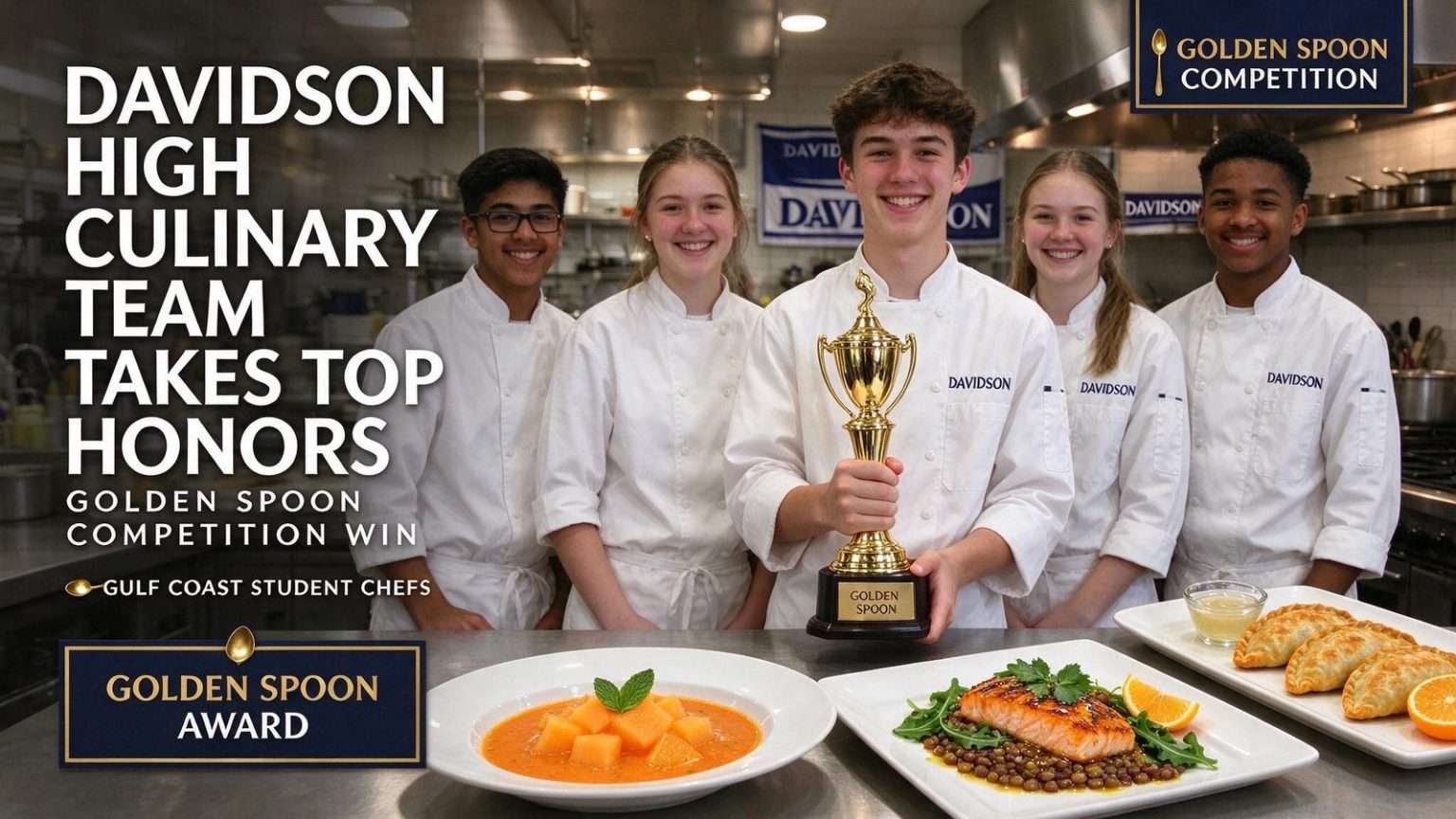 Illustration for the news story: Davidson High School Culinary Team Takes Top Honors at Regional Golden Spoon Competition