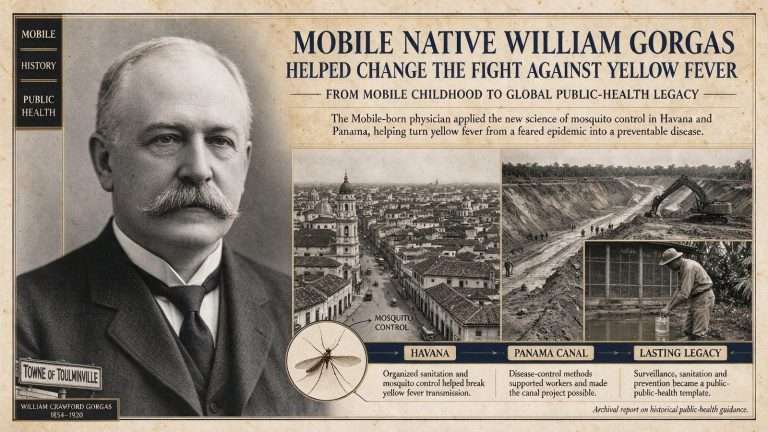 Illustration for the news story: Mobile Native William Gorgas Helped Change the Fight Against Yellow Fever