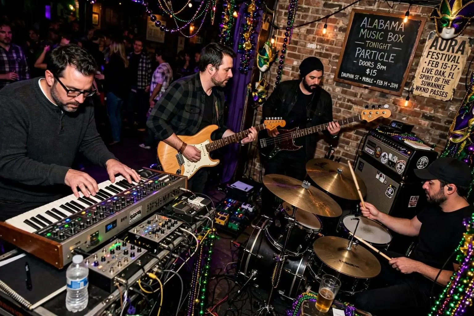 Illustration for the news story: Particle Debuts New Rhythm Section for Mobile Crowd at the Start of Mardi Gras Season