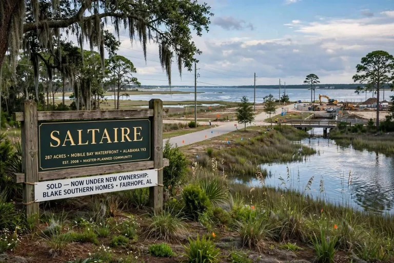 Illustration for the news story: Bank-Owned Saltaire Property on Mobile Bay Sells to Fairhope Builder