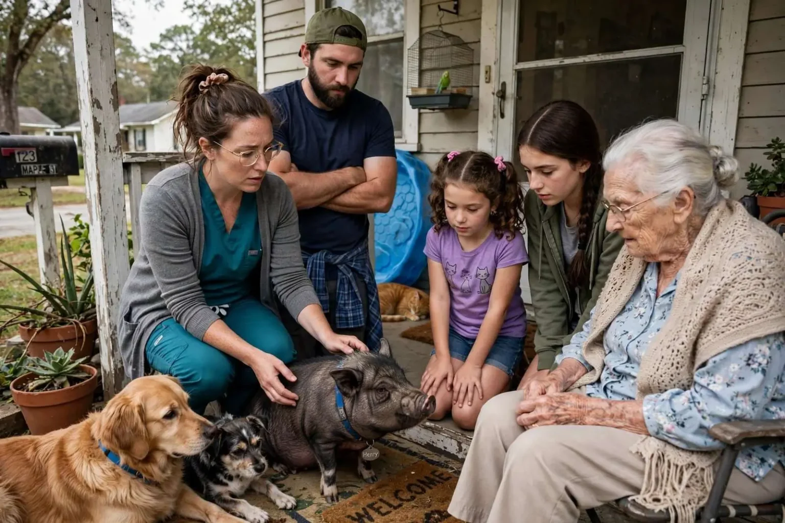 Illustration for the news story: Chickasaw Family Fights to Keep Pet Pig After Neighbor Complaint