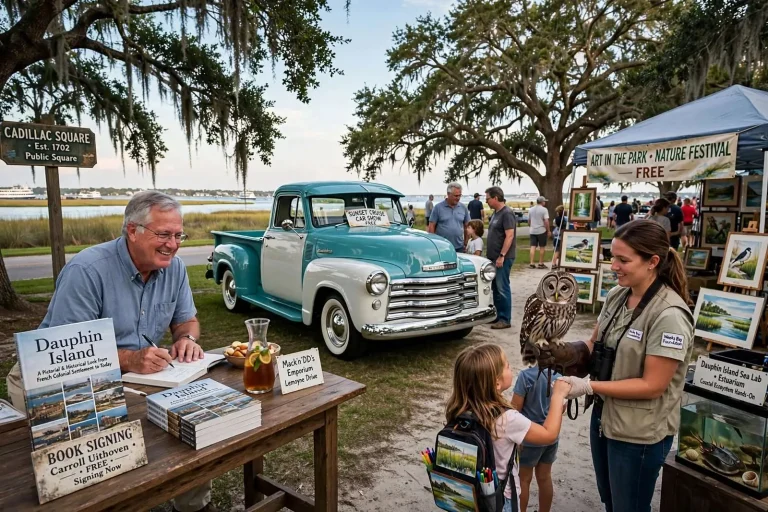 Illustration for the news story: Book Signing, Classic Car Show and Art Festival Fill Free Weekend on Dauphin Island