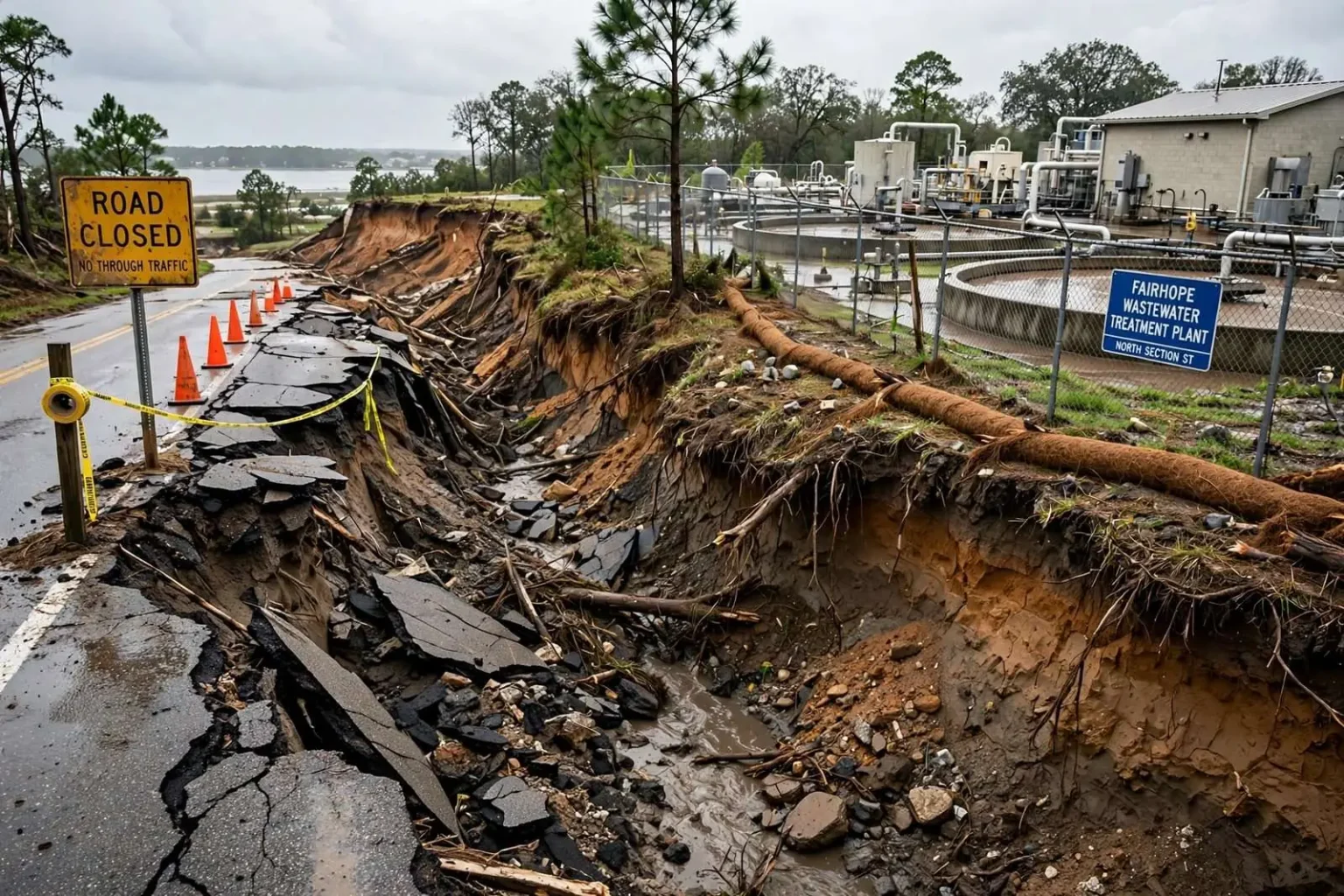 Illustration for the news story: Fairhope Awards Nearly $260,000 for Emergency Repairs to Storm-Ravaged Gully