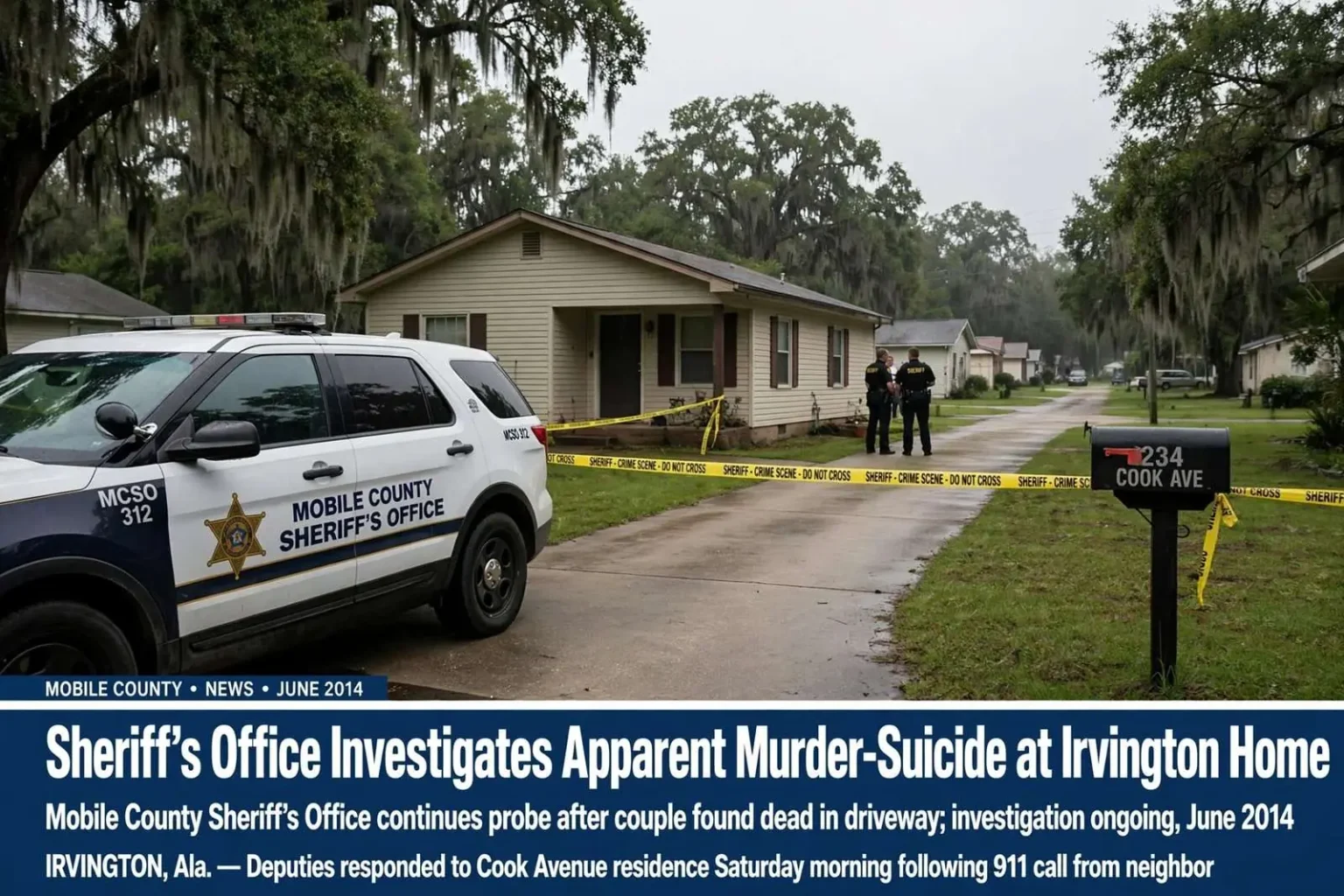 Illustration for the news story: Sheriff’s Office Investigates Apparent Murder-Suicide at Irvington Home
