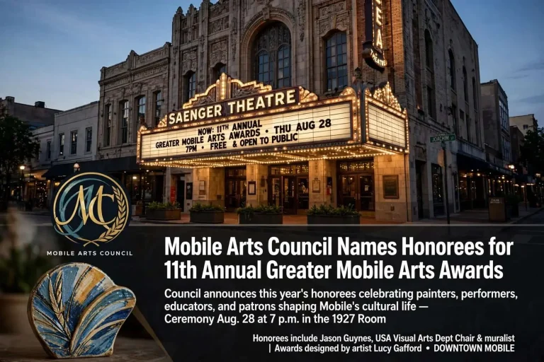 Illustration for the news story: Mobile Arts Council Names Honorees for 11th Annual Greater Mobile Arts Awards