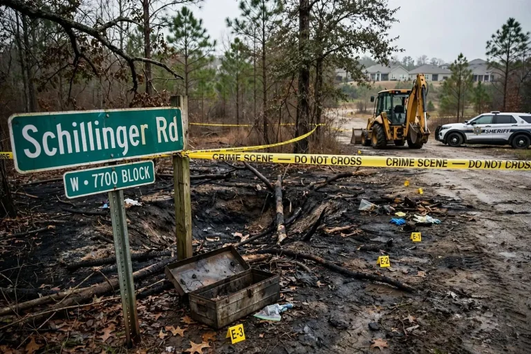 Illustration for the news story: Mobile Man Sentenced in Rare Corpse Abuse Case After Body Burned Off Schillinger Road