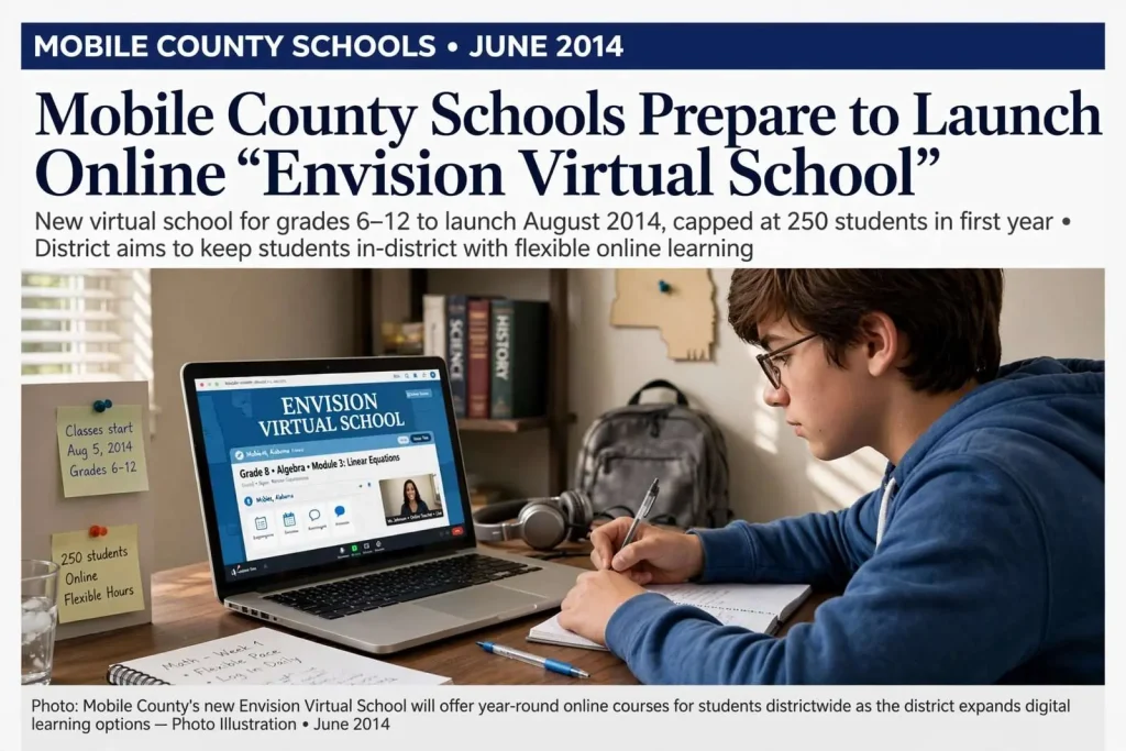 Illustration for the news story: Mobile County Schools Prepare to Launch Online ‘Envision Virtual School’