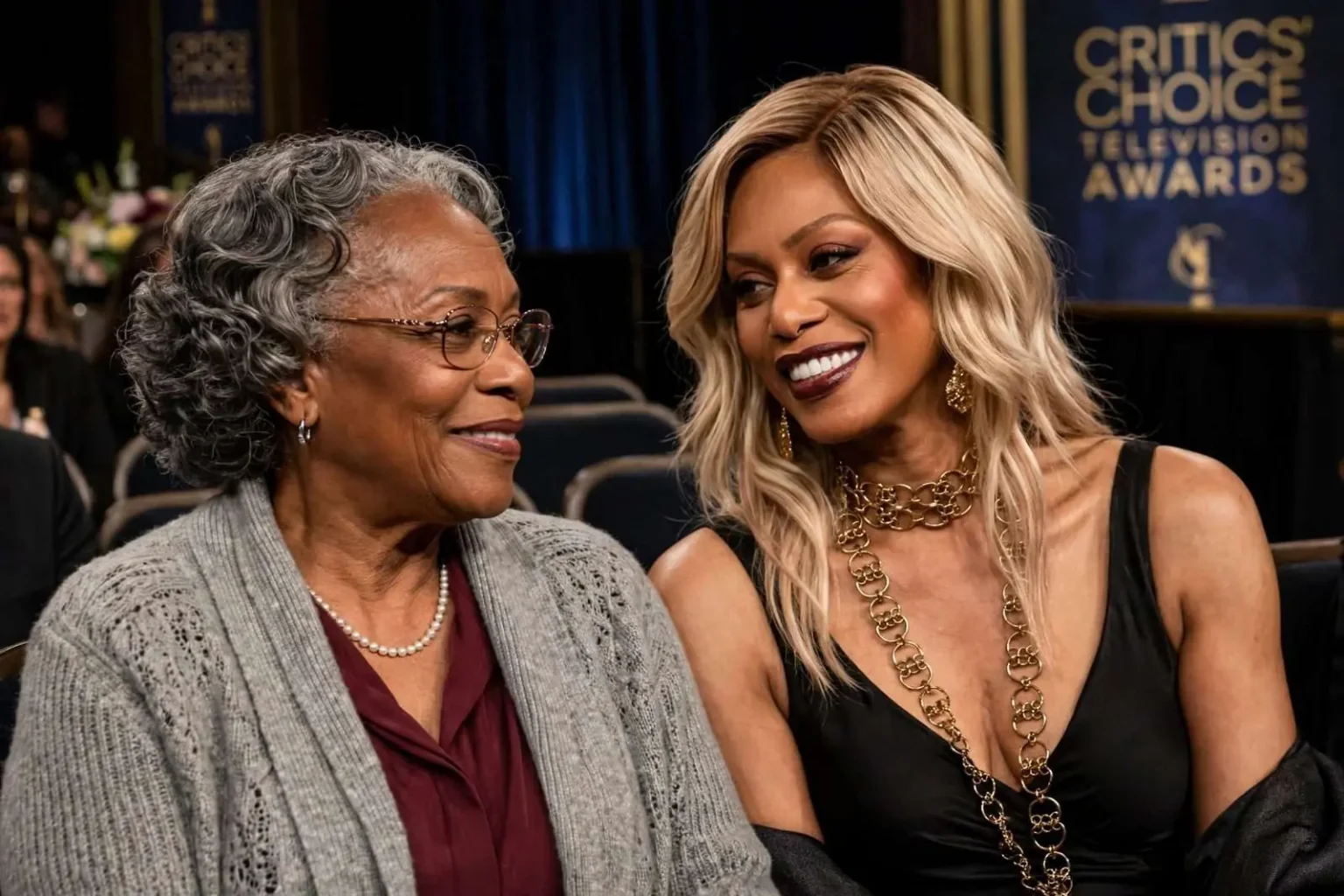 Illustration for the news story: Mobile Native Laverne Cox Rises to Hollywood Fame, With Her Mother Cheering Quietly From Home