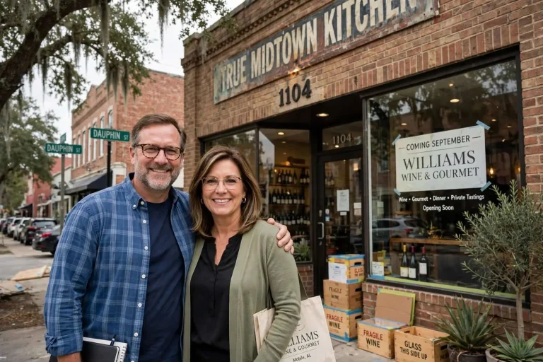 Illustration for the news story: Mobile Wine Shop to Move Into Former True Midtown Kitchen Space on Dauphin Street