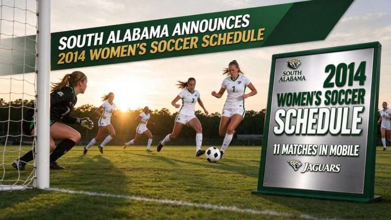 Illustration for the news story: South Alabama Announces 2014 Women’s Soccer Schedule With 11 Matches in Mobile