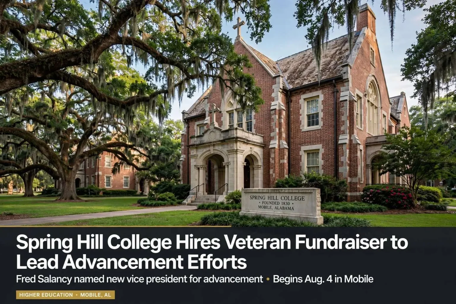Illustration for the news story: Spring Hill College Hires Veteran Fundraiser to Lead Advancement Efforts