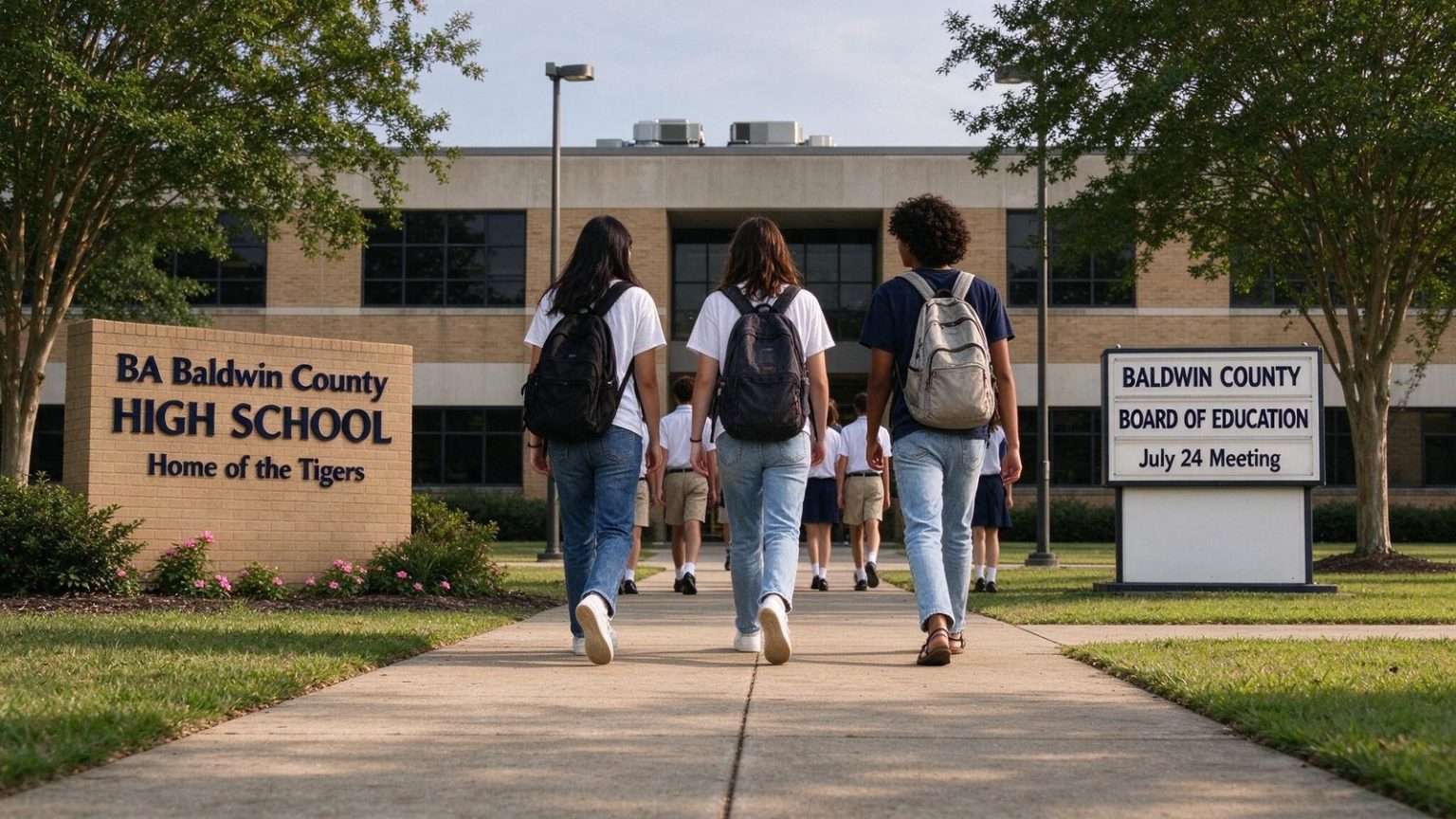 Illustration for the news story: Baldwin County Weighs Loosening Its School Dress Code to Give High Schoolers More Leeway