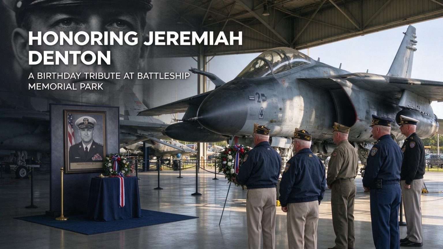 Illustration for the news story: Battleship Memorial Park to Honor Late Senator Jeremiah Denton on His Birthday