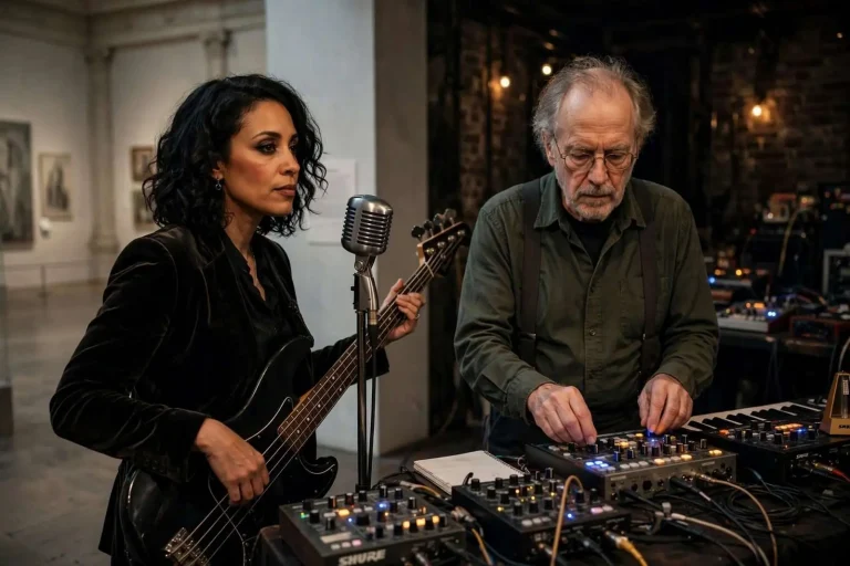 Illustration for the news story: Electro-Cabaret Duo Amphibian Lark Makes Mobile Debut with Two Local Shows
