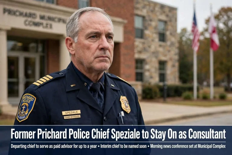 Illustration for the news story: Former Prichard Police Chief Speziale to Stay On as Consultant