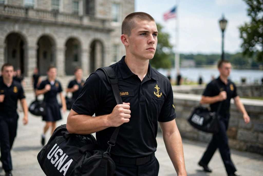 Illustration for the news story: Mobile’s Austin Davis, St. Luke’s Salutatorian, Begins Plebe Summer at the Naval Academy