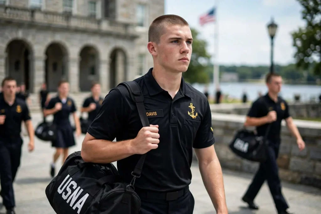 Illustration for the news story: Mobile’s Austin Davis, St. Luke’s Salutatorian, Begins Plebe Summer at the Naval Academy