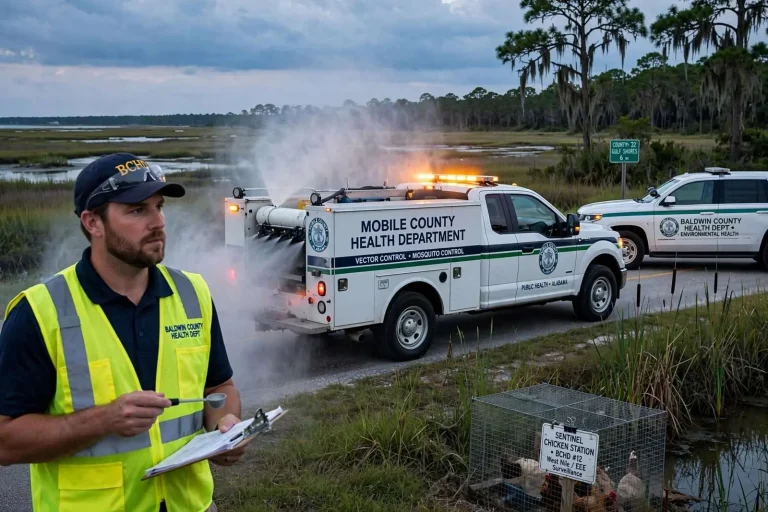Illustration for the news story: Mobile and Baldwin County Health Departments Step Up Mosquito Spraying This Summer
