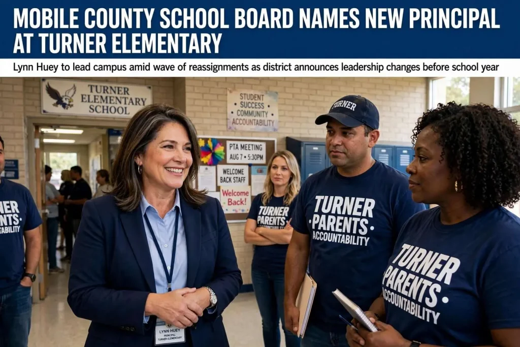Illustration for the news story: Mobile County School Board Names New Principal at Turner Elementary Amid Wave of Reassignments