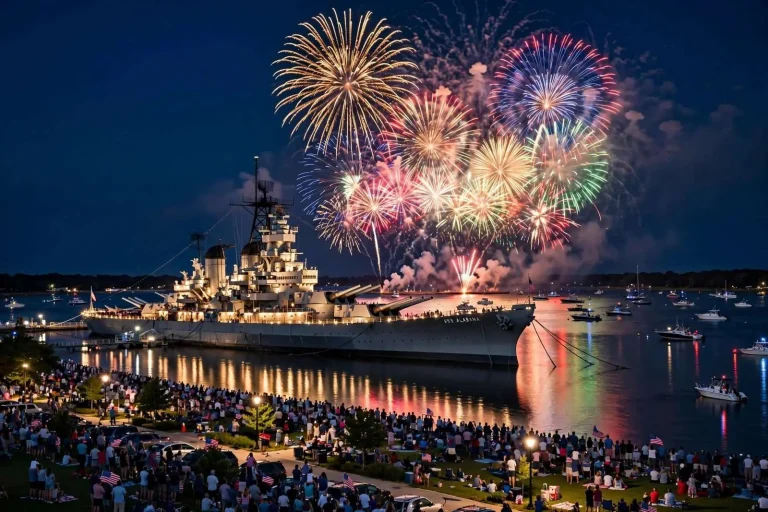 Illustration for the news story: Perfect Weather Sets the Stage for Mobile’s Fourth of July Fireworks Show