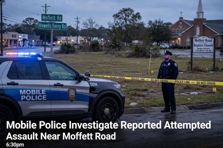 Illustration for the news story: Mobile Police Investigate Reported Attempted Assault Near Moffett Road