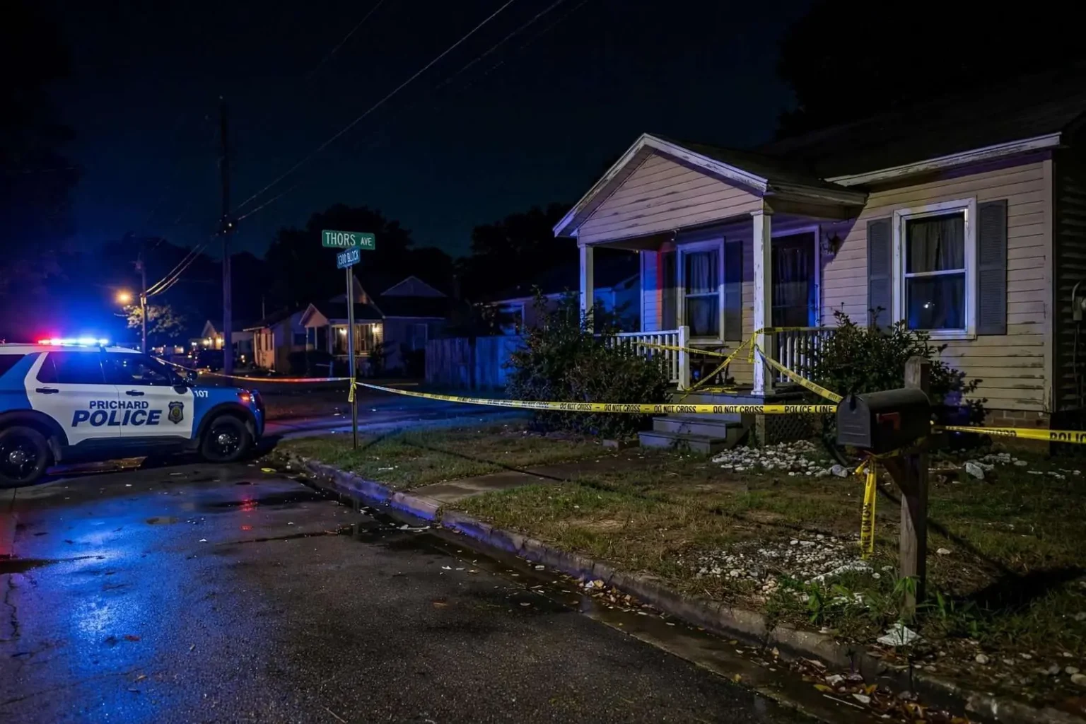 Illustration for the news story: Prichard Homeowner Shoots Intruder as Two Juveniles Break Into Thors Avenue Home