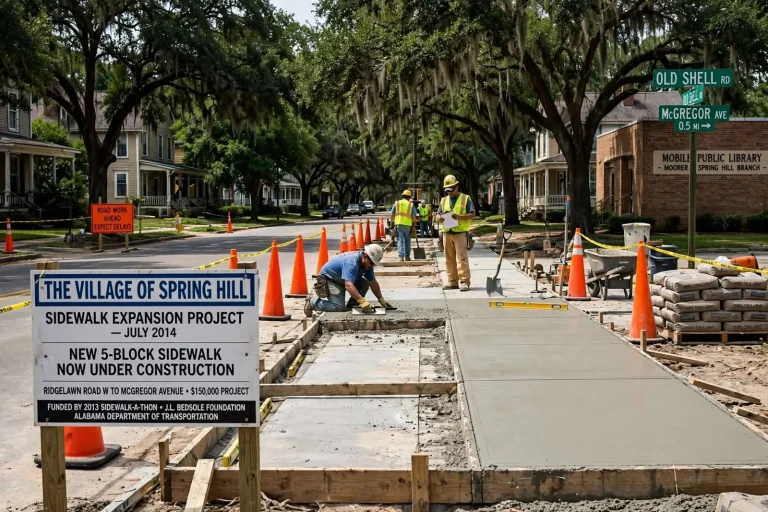Illustration for the news story: The Village of Spring Hill Extends Old Shell Road’s Walkways With a New Five-Block Stretch