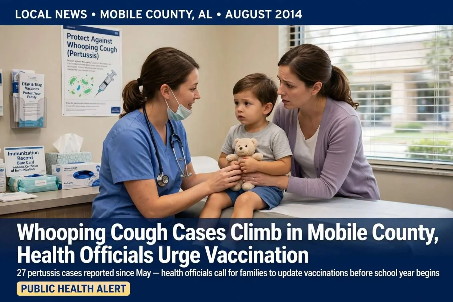 Illustration for the news story: Whooping Cough Cases Climb in Mobile County, Health Officials Urge Vaccination