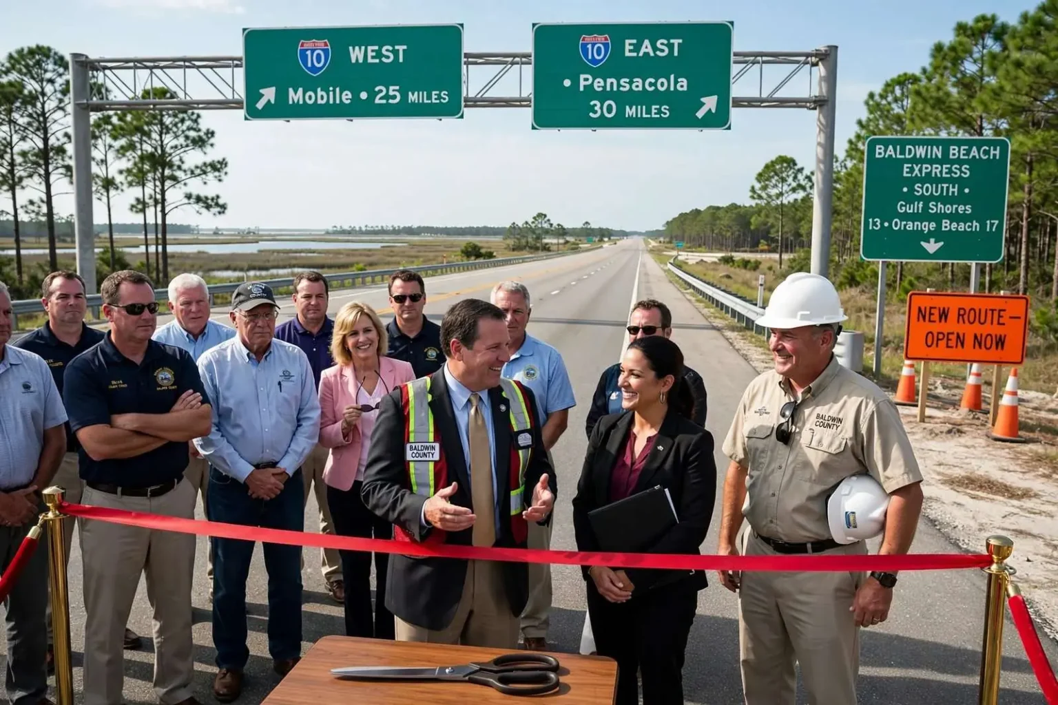 Illustration for the news story: Baldwin Beach Express Interchange Opens, and Officials Bet It Will Boost Beach Tourism