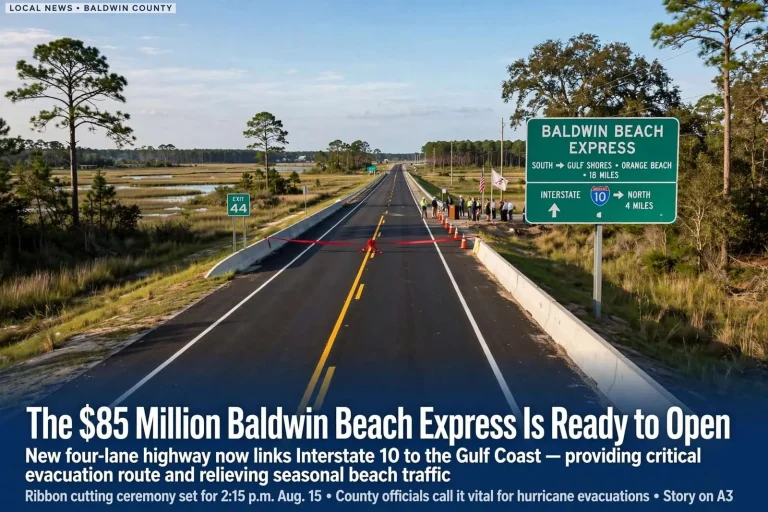 Illustration for the news story: The $85 Million Baldwin Beach Express Is Ready to Open, Linking I-10 to the Coast