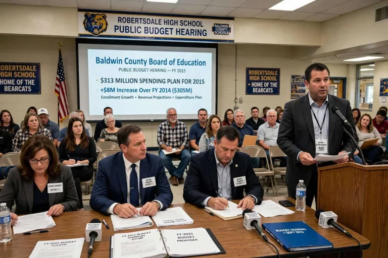 Illustration for the news story: Baldwin County School Board Unveils $313 Million Spending Plan for 2015