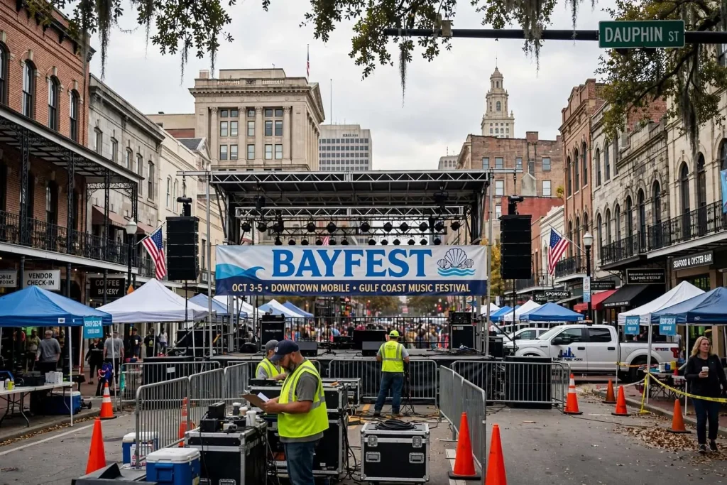 Illustration for the news story: City Slashes BayFest Funding, but Festival Founder Says It Will Go On