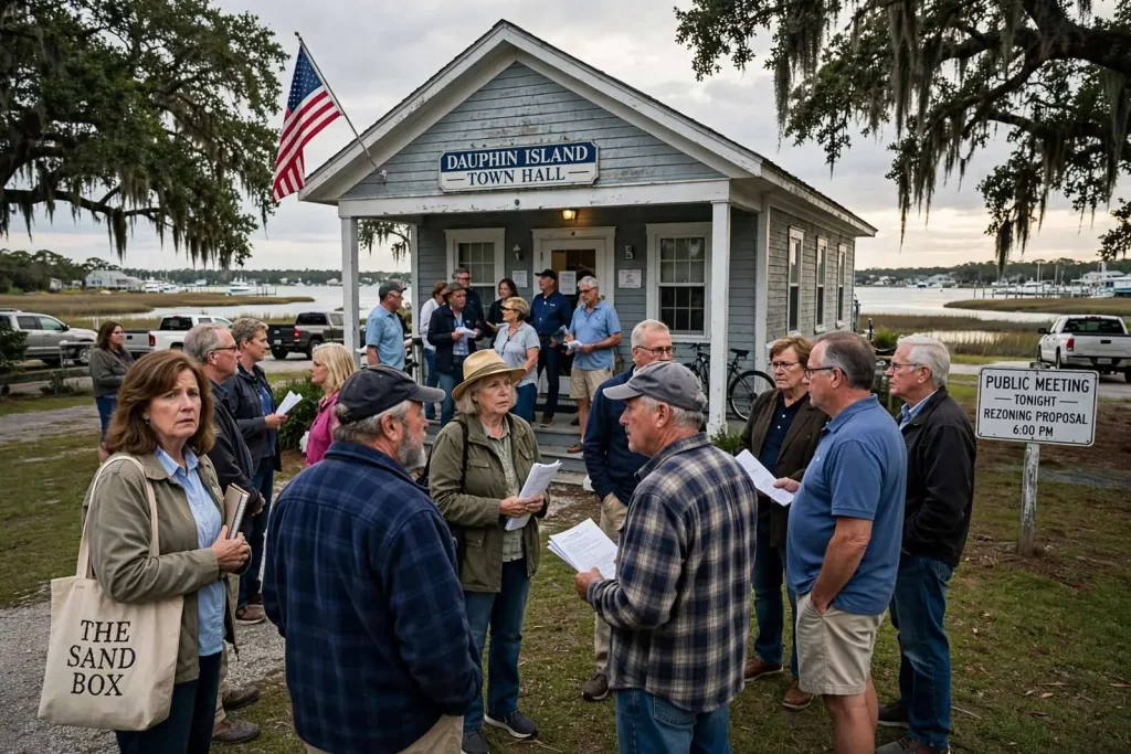 Illustration for the news story: Dauphin Island Tables Rezoning Plan After Resident Pushback