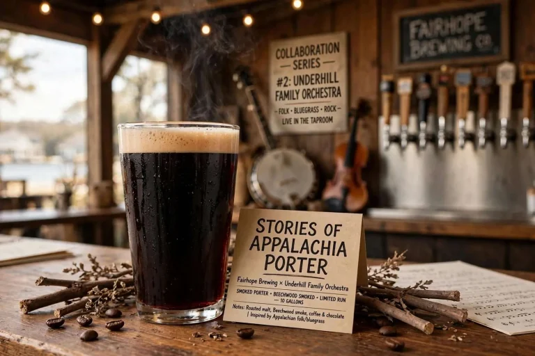 Illustration for the news story: Fairhope Brewing Teams Up With Underhill Family Orchestra for Limited-Run Smoked Porter