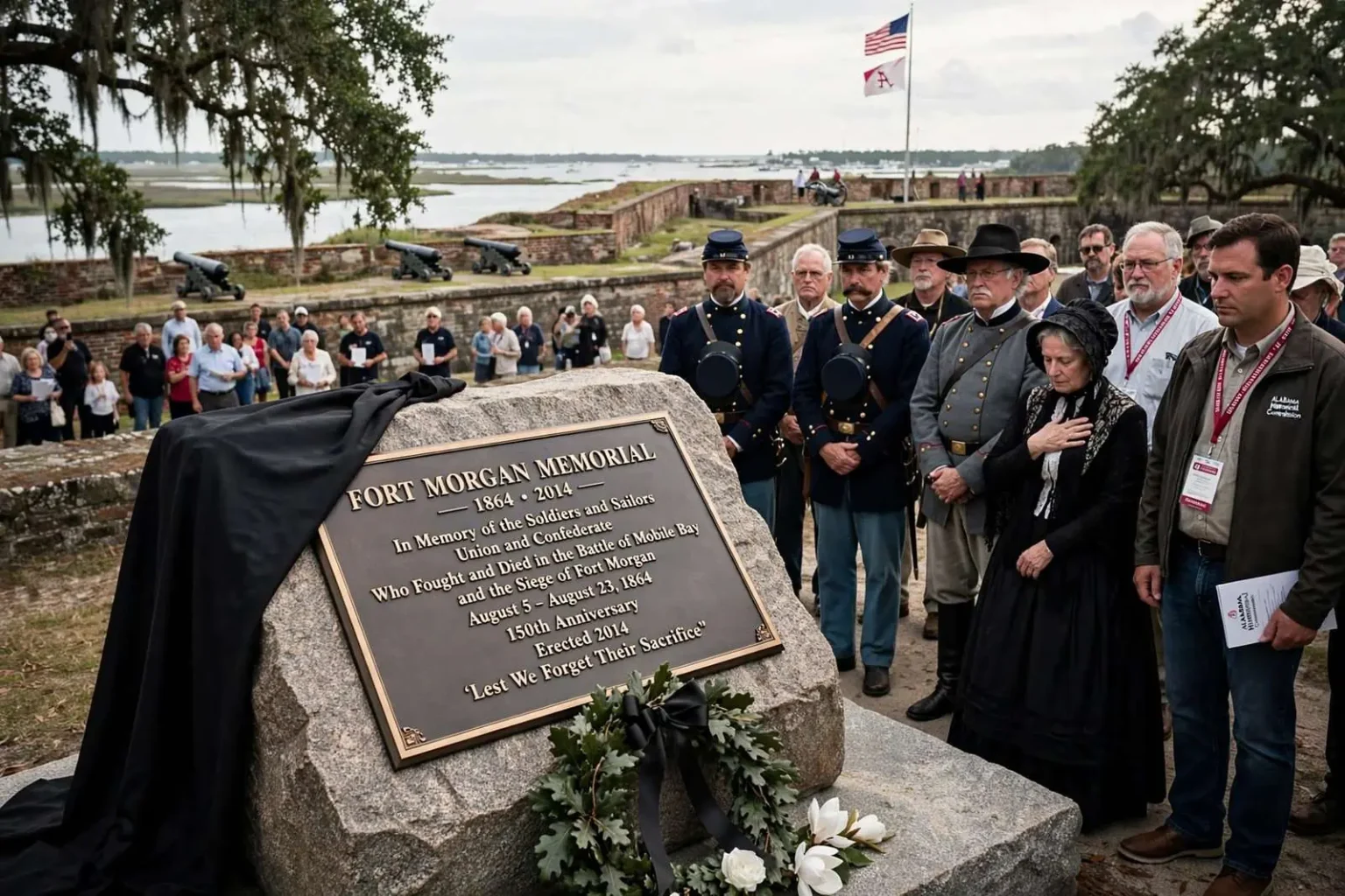 Illustration for the news story: Fort Morgan Unveils First Memorial Marking 150 Years Since Mobile Bay Siege