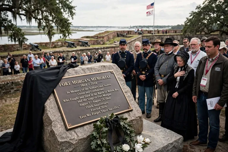 Illustration for the news story: Fort Morgan Unveils First Memorial Marking 150 Years Since Mobile Bay Siege